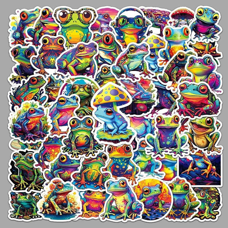 Pegatinas Rana Splash Neón – Pack Stickers Coloridos (10/50)