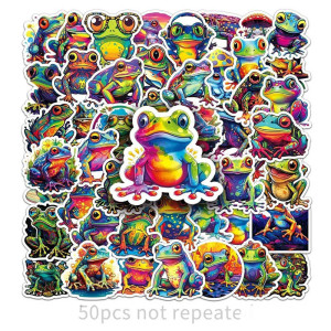Pegatinas Rana Splash Neón – Pack Stickers Coloridos (10/50)