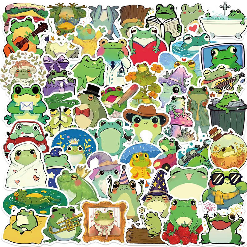 Stickers Rana Cosmo Pop – Pack 50 Pegatinas Kawaii Coloridas