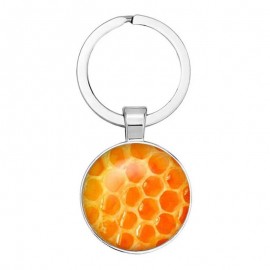 Porte-clés abeille avec cabochon abeille - Modèle 3