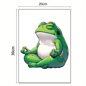Pegatina Rana Zen Attitude – Sticker Meditación 30x20 cm
