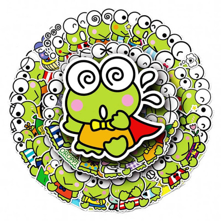 Pegatinas de Rana Kawaii Pop – Stickers Bonitos (10, 30, 50 uds)