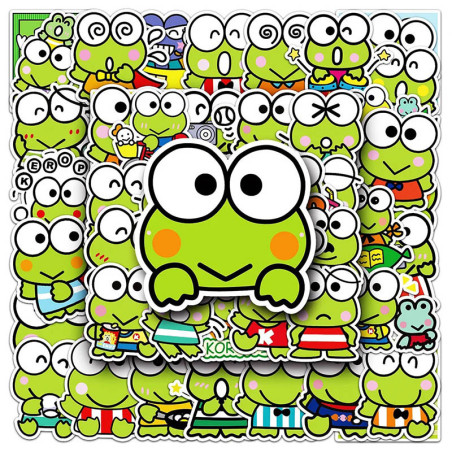 Pegatinas de Rana Kawaii Pop – Stickers Bonitos (10, 30, 50 uds)