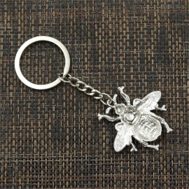 Porte-clé voiture couleur argent vue arrière