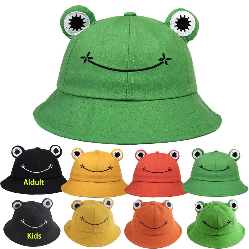 Gorro Rana Sonrisa Floral – Gorro Pescador Algodón 6 Colores