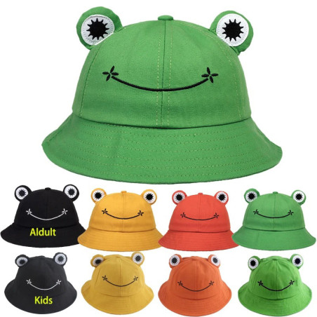 Gorro Rana Sonrisa Floral – Gorro Pescador Algodón 6 Colores