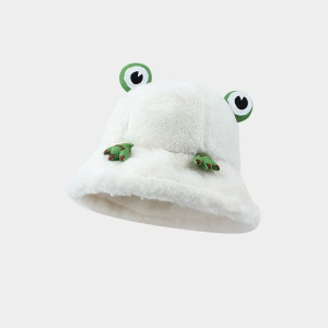 Gorro Rana Ojos Tiernos – Gorro Peluche Cálido 4 Colores
