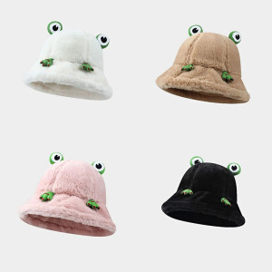 Gorro Rana Ojos Tiernos – Gorro Peluche Cálido 4 Colores