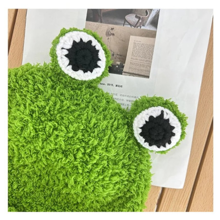 Gorro de Rana con Ojos Saltones | Peluche Divertido y Original
