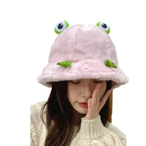 Gorro Rana Ojos Tiernos – Gorro Peluche Cálido 4 Colores