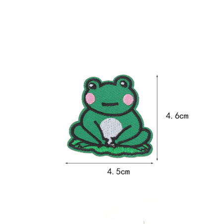 Parche Termoadhesivo Rana Meditando – Bordado Zen 4,6 cm