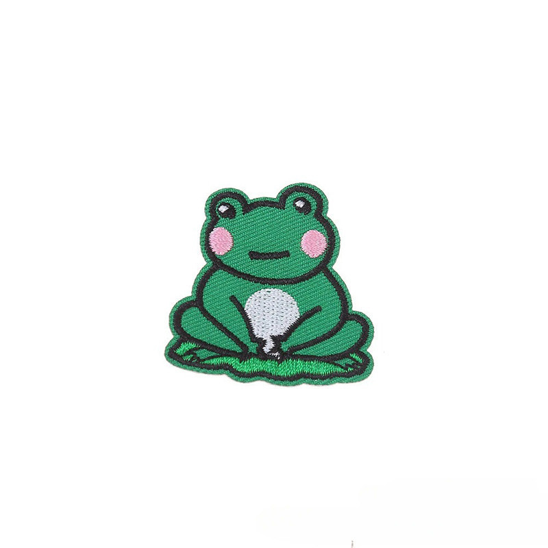 Parche Termoadhesivo Rana Meditando – Bordado Zen 4,6 cm