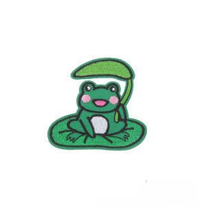 Parche Termoadhesivo Rana Loto | Bordado Original 6x6 cm