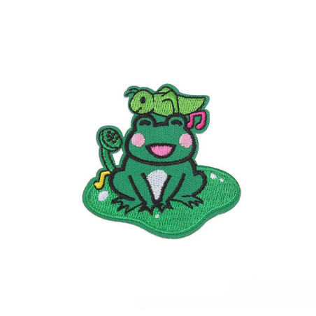 Parche Termoadhesivo Rana & Grillo – Bordado Dúo 6,2 x 6 cm