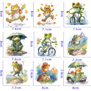 Parches de Rana Termoadhesivos – Set de 9 para Planchar