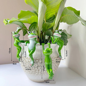 Adorno de Rana en Resina para Maceta | Decoración Divertida