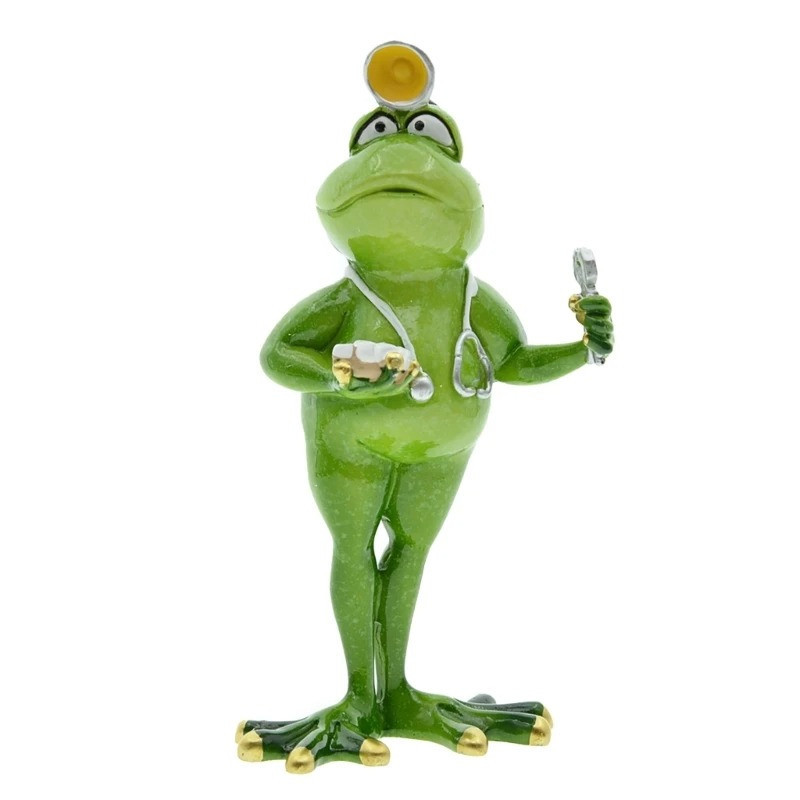 Figura de Resina Rana Médico – Regalo Original y Divertido