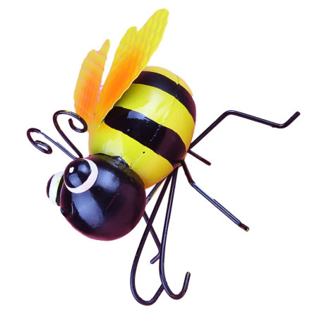 Decoración Jardín Abeja Divertida – Adorno de Metal Original