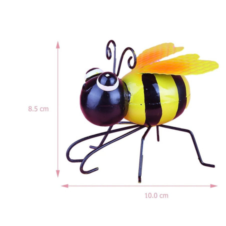 Decoración Jardín Abeja Divertida – Adorno de Metal Original