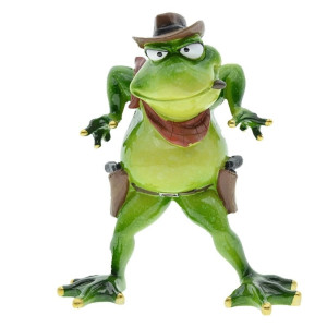 Figura Rana Cowboy Salvaje Oeste – Decoración divertida y original