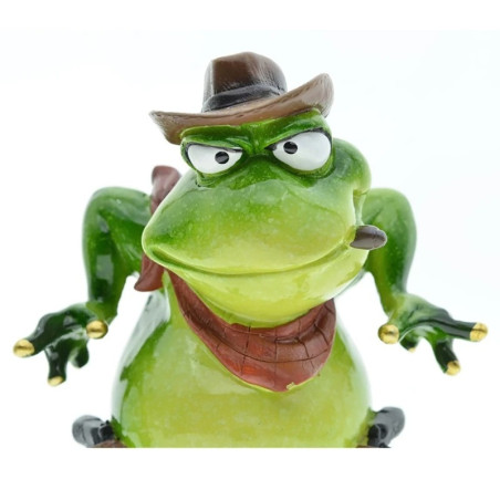Figura Rana Cowboy Salvaje Oeste – Decoración divertida y original
