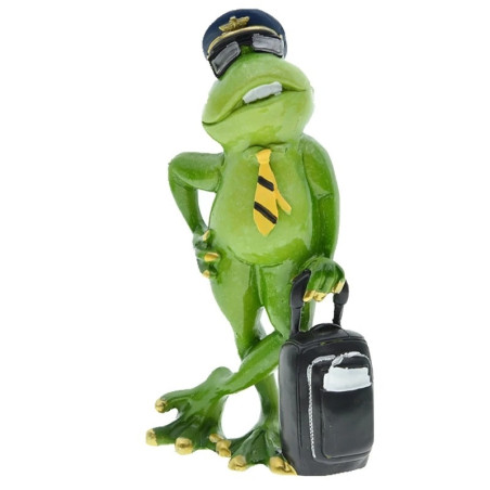Figura Rana Piloto Divertida | Decoración Original Viaje