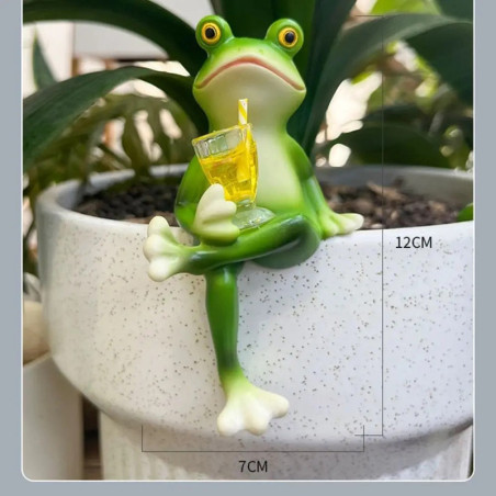 Figura Rana Relax – Decoración Divertida para Jardín e Interior