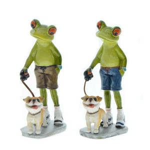 Figura Decorativa Rana y Perro | Idea Regalo Original y Divertido