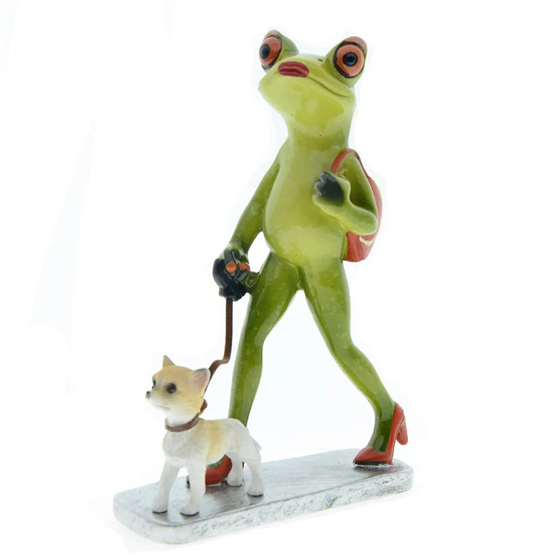 Figura Rana Paseante Chic | Decoración Original y Divertida