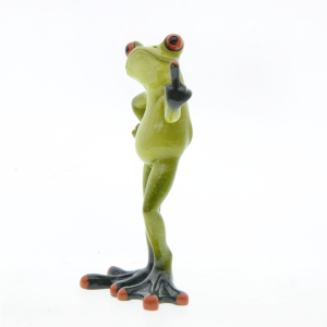 Figura Rana Dedo de Honor | Decoración Divertida y Original