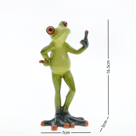 Figura Rana Dedo de Honor | Decoración Divertida y Original