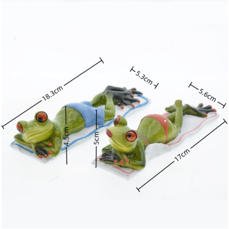 Figuras Dúo de Ranas Relajadas – Decoración Original y Divertida