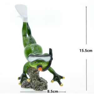 Figura Rana Buceadora – Dúo Decorativo Original y Acuático