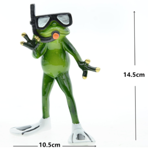 Figura Rana Buceadora – Dúo Decorativo Original y Acuático