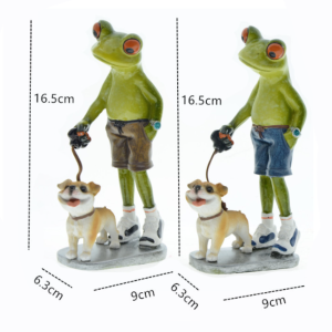 Figura Decorativa Rana y Perro | Idea Regalo Original y Divertido