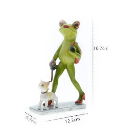 Figura Rana Paseante Chic | Decoración Original y Divertida