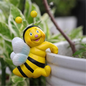 Figuras de Abejas Divertidas para Macetas – Pack de 2 | Deco Jardín