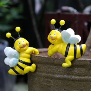 Figuras de Abejas Divertidas para Macetas – Pack de 2 | Deco Jardín