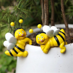 Figuras de Abejas Divertidas para Macetas – Pack de 2 | Deco Jardín