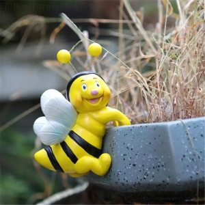 Figuras de Abejas Divertidas para Macetas – Pack de 2 | Deco Jardín
