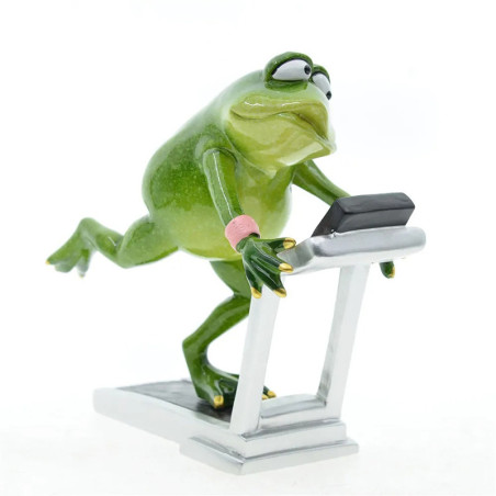 Figura Rana Entrenamiento Matutino – Jogging Humor Decoración