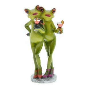 Figura Rana Noche Cosmopolita – Dúo Glam & Cócteles