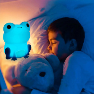 Luz de Noche Rana para Niños – LED Recargable y Luz Suave