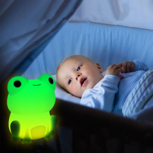 Luz de Noche Rana para Niños – LED Recargable y Luz Suave