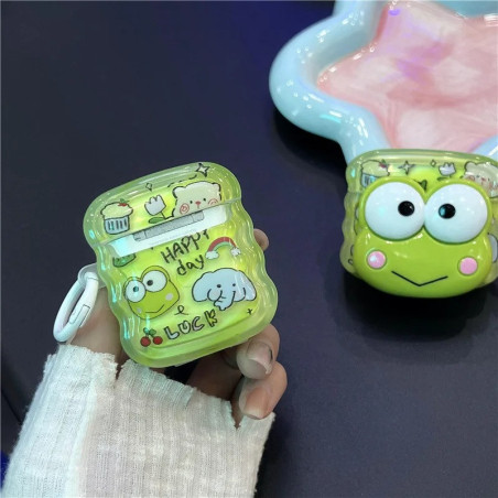 Funda AirPods Rana Happy Day – Estuche Kawaii Divertido