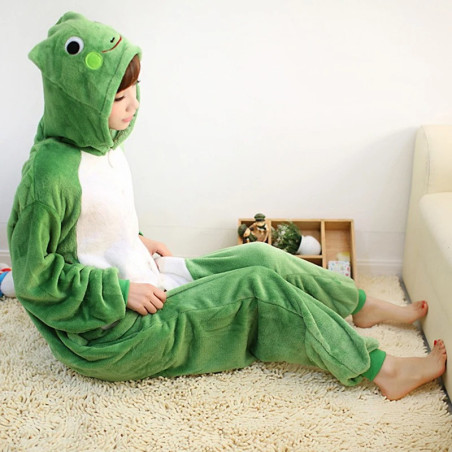 Pijama de Rana Suave y Cómodo – Kigurumi de Franela Divertido