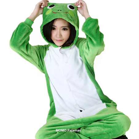 Pijama de Rana Suave y Cómodo – Kigurumi de Franela Divertido