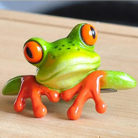 Decoración Rana Juguetona 3D de Resina | Idea Regalo Original
