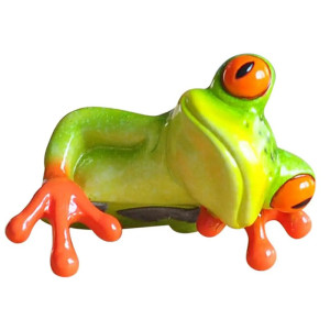 Decoración Rana Juguetona 3D de Resina | Idea Regalo Original