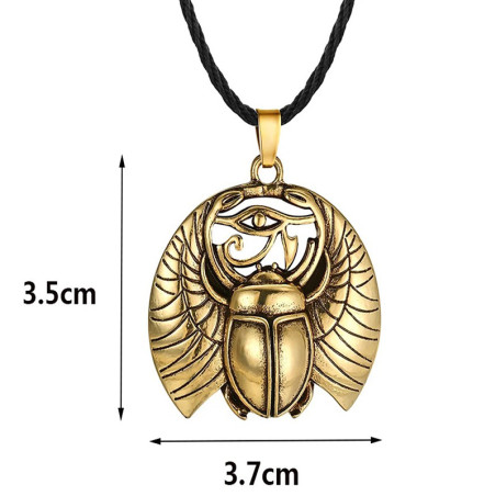 Collar Escarabajo Místico Único – Ojo de Horus Protector